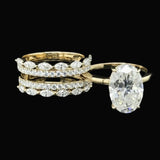 Willow Oval 10Karat Yellow Gold Moissanite 2 in 1 Ring