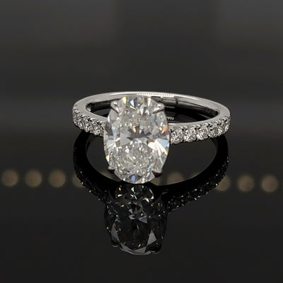 Joella Oval 10Karat White Gold Moissanite Engagement Ring