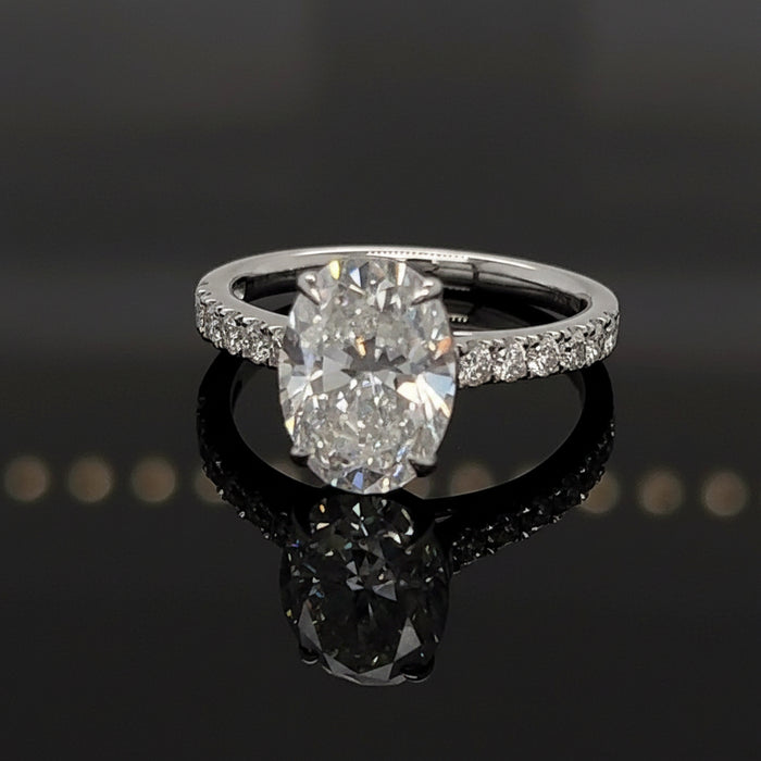 Joella Oval 10Karat White Gold Moissanite Engagement Ring