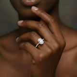 Joella Oval 10Karat Yellow Gold Moissanite Engagement Ring