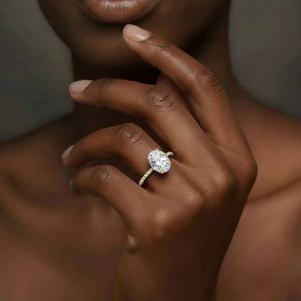 Joella Oval 10Karat Yellow Gold Moissanite Engagement Ring