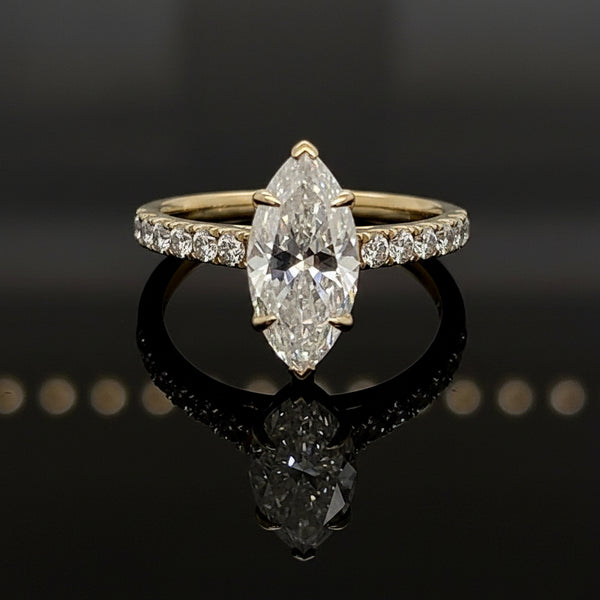 Joella Marquise 10Karat Yellow Gold Moissanite Engagement Ring