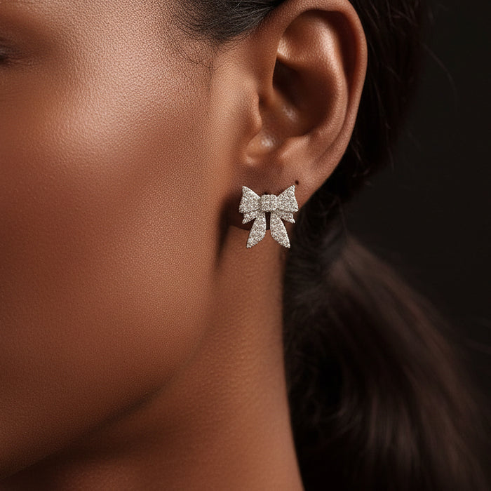 Beatrice Moissanite Sterling Silver Earring