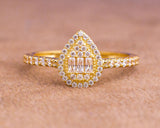 Brenda Pear 18Karat Yellow Gold Engagement Ring