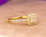 Brenda Cushion 18Karat Yellow Gold Engagement Ring