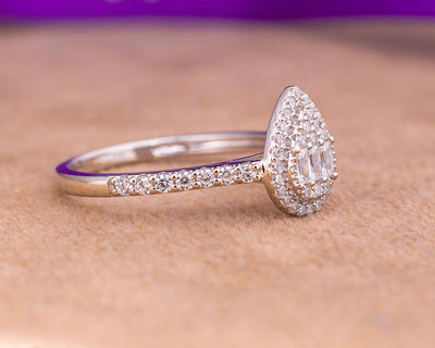 Brenda Pear 18Karat White Gold Engagement Ring