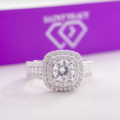 Brit Sterling Silver Engagement Ring