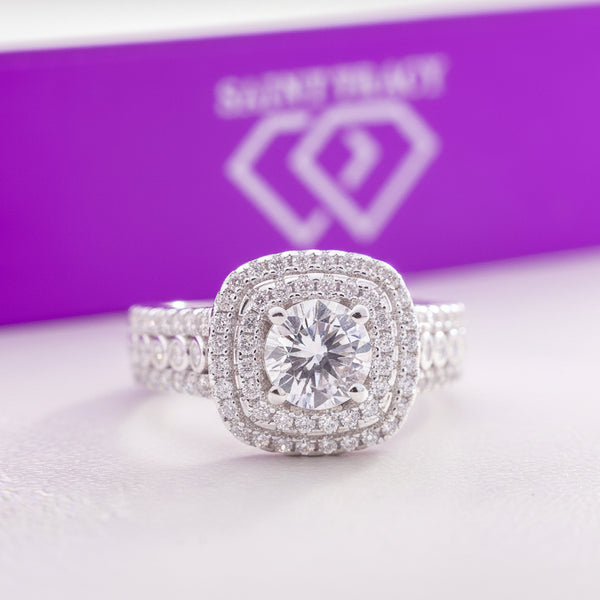 Brit Sterling Silver Engagement Ring
