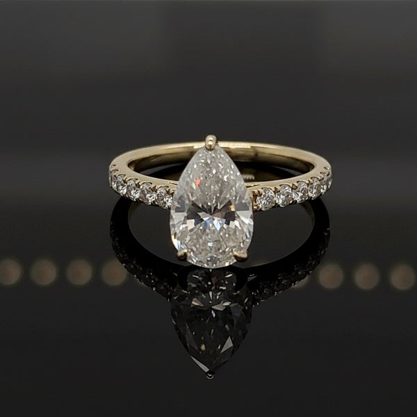 Joella Pear 10Karat Yellow Gold Moissanite Engagement Ring