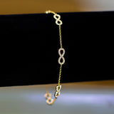 Charlotte 10Karat Yellow Gold Moissanite Bracelet