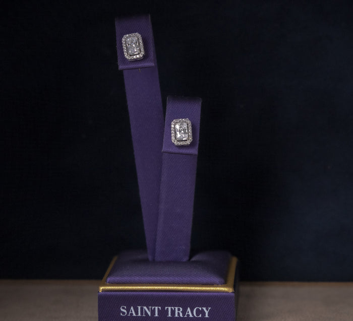 Moissanite Silver Earring