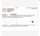 Liliana Oval 10Karat White Gold Black Moissanite Engagement Ring