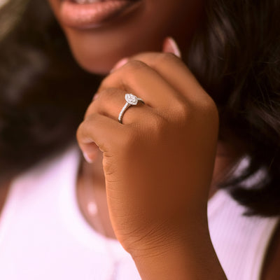 Matilda 18Karat White Gold Diamond Engagement Ring