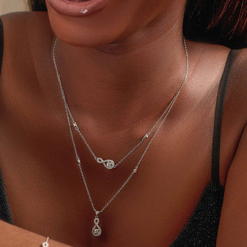 Doris Moissanite Sterling Silver Necklace