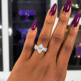 Lucy Marquise Sterling Silver Engagement Ring