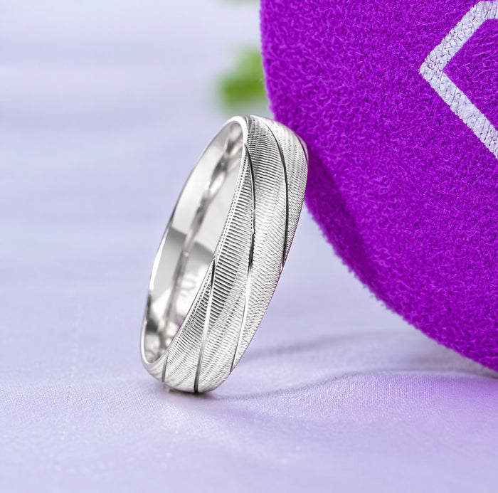 Rick 10Karat White Gold Wedding Band