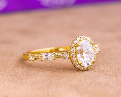 Elena Oval 18Karat Yellow Gold Engagement Ring