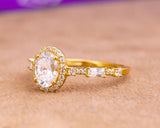 Elena Oval 18Karat Yellow Gold Engagement Ring