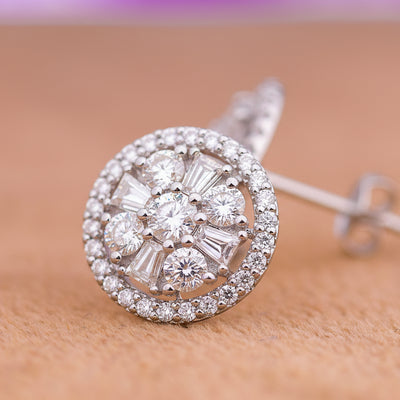 Eleora 10Karat White Gold Moissanite Earring