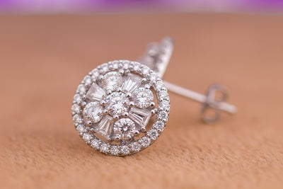 Eleora 10Karat White Gold Moissanite Earring