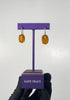 Zina 18Karat White Gold with Amber Gemstone Earring