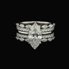 Willow Marquise 10Karat White Gold Moissanite 2 in 1 Ring