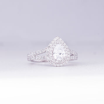 Farah Pear 18Karat White Gold Engagement Ring