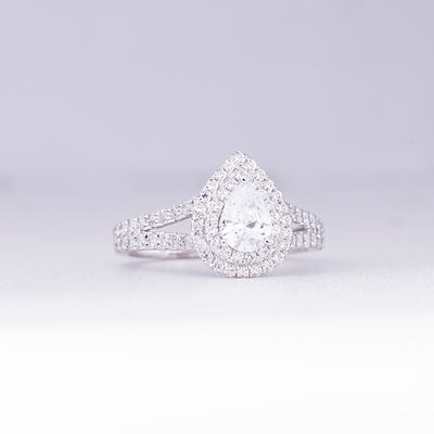 Farah Pear 18Karat White Gold Engagement Ring