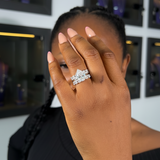 Willow Pear 10Karat White Gold Moissanite 2 in 1 Ring