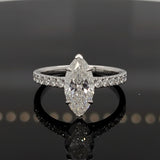 Joella Marquise 10Karat White Gold Moissanite Engagement Ring