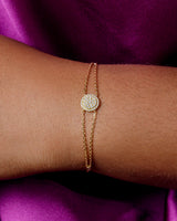 Gabriella Round 18Karat Yellow Gold Diamond Bracelet