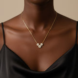 Iro Round 10Karat Yellow Gold Moissanite Necklace