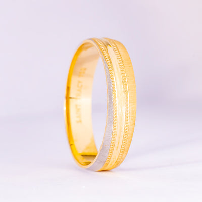 Hector 18Karat Two- Tone Gold Wedding Band