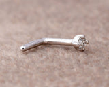 Marvis 18Karat White Gold Diamond Nose Ring