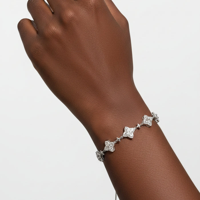 Elsie Moissanite Sterling Silver Bracelet