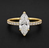 Joella Marquise 10Karat Yellow Gold Moissanite Engagement Ring
