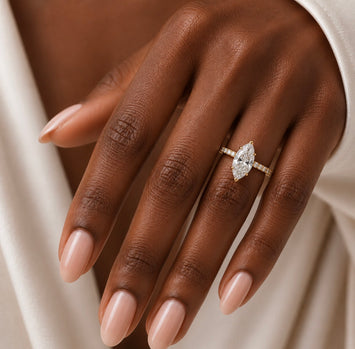 Joella Marquise 10Karat Yellow Gold Moissanite Engagement Ring