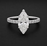 Joella Marquise 10Karat White Gold Moissanite Engagement Ring