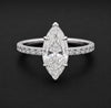 Joella Marquise 10Karat White Gold Moissanite Engagement Ring