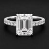 Joella Emerald 10Karat White Gold Moissanite Engagement Ring