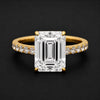 Joella Emerald 10Karat Yellow Gold Moissanite Engagement Ring