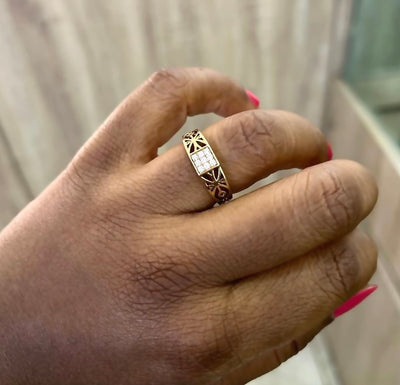 Freeda 10Karat Yellow Gold Diamond Engagement Ring