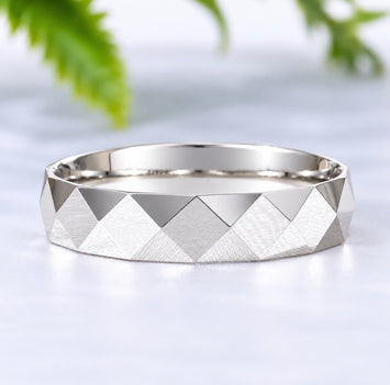 Calvin 18Karat White Gold Wedding Band