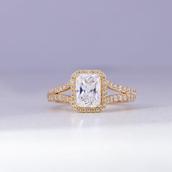 Yvonne Emerald 18Karat Yellow Gold Engagement Ring