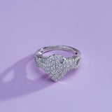 Jane Pear 18Karat White Gold Diamond Engagement Ring