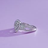 Jane Pear 18Karat White Gold Diamond Engagement Ring