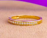Cheryl 10Karat Yellow Gold Moissanite Wedding Band
