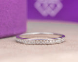 Cheryl 10Karat White Gold Moissanite Wedding Band
