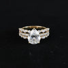 Lizzie Pear 18Karat Yellow Gold Moissanite Engagement Ring