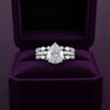 Lizzie Pear 18Karat White Gold Moissanite Engagement Ring